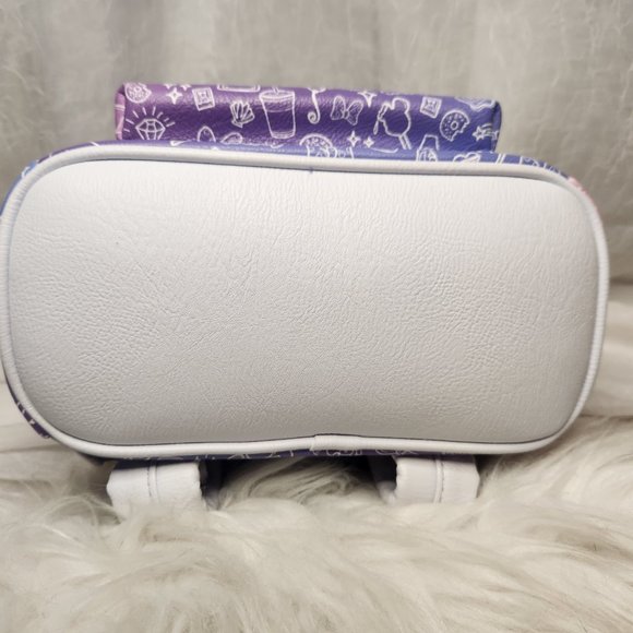Loungefly Disney Parks Ombre Purple Pink Icons Mini Backpack Bag main image 5